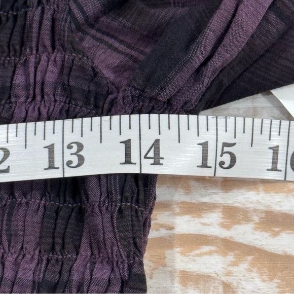 XCVI Purple Plaid Tunic Top in Size Medium - Picture 6 of 8